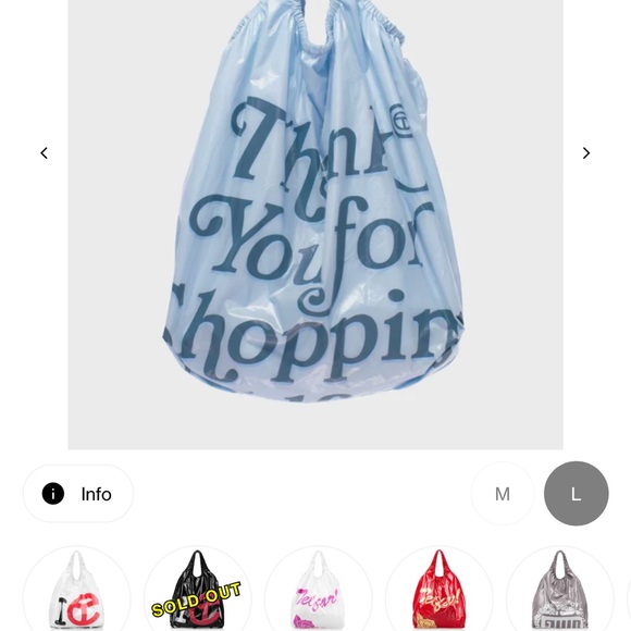 Telfar Blue Shopping Tote - Picture 1 of 2